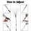 Telescopic Garden Leaf Rake, Lawn &Yards Adjustable Metal Leaf Rake 5