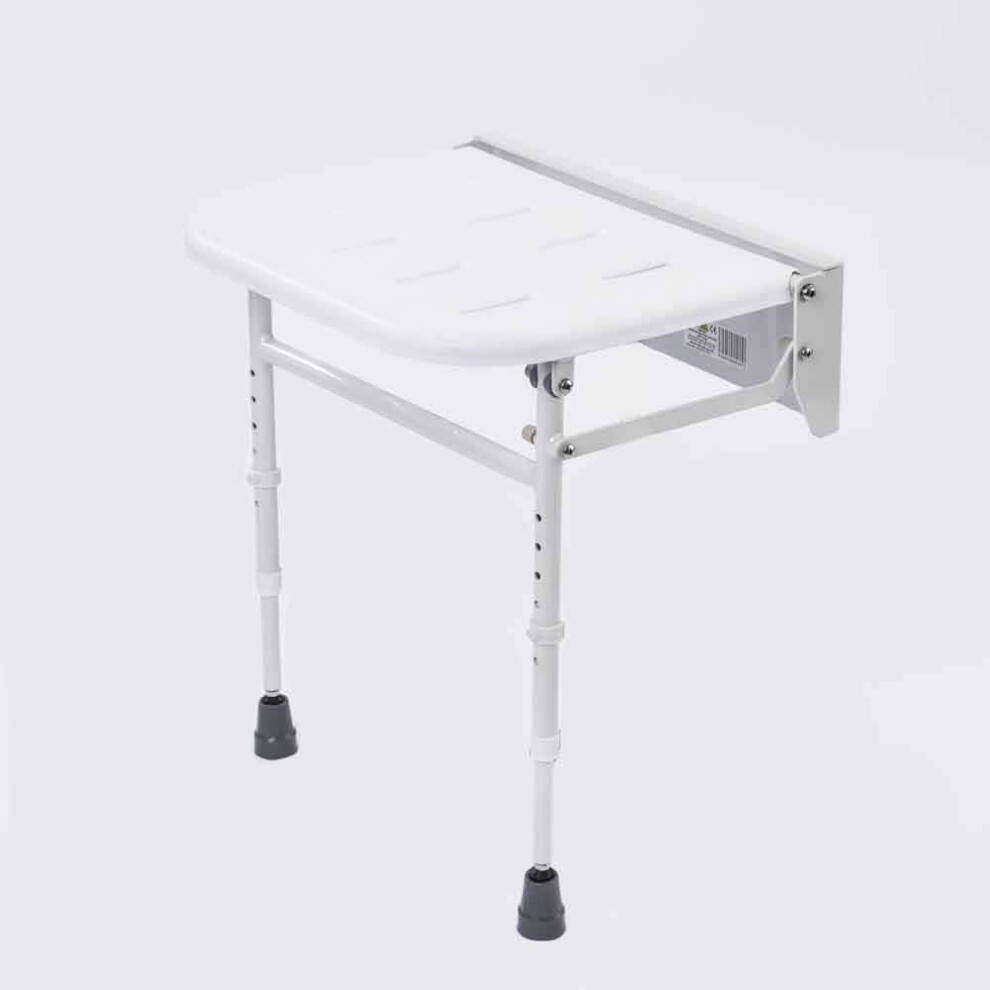 Nrs Healthcare White Folding Shower Seat With Legs