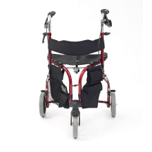 DRIVE DEVILBISS HEALTHCARE Tri-Walker Walking Aid with Seat and backrest, Red
