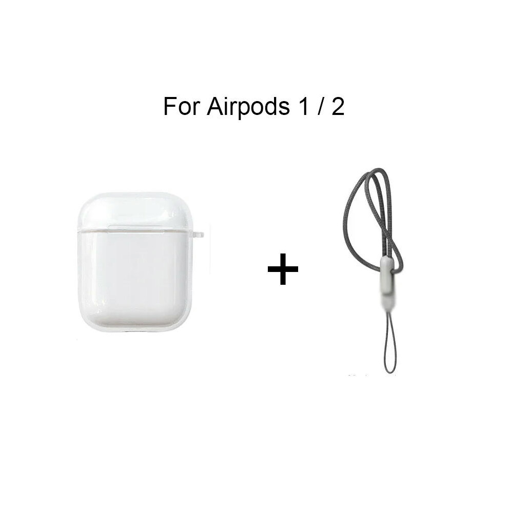 (For Airpods 1 or 2) Clear Case For AirPods 3 2 1 Pro Pro2 Transparent Soft TPU Wirelsss Headphones Protective Cover For Air Pods Pro 2 Earbuds Shell