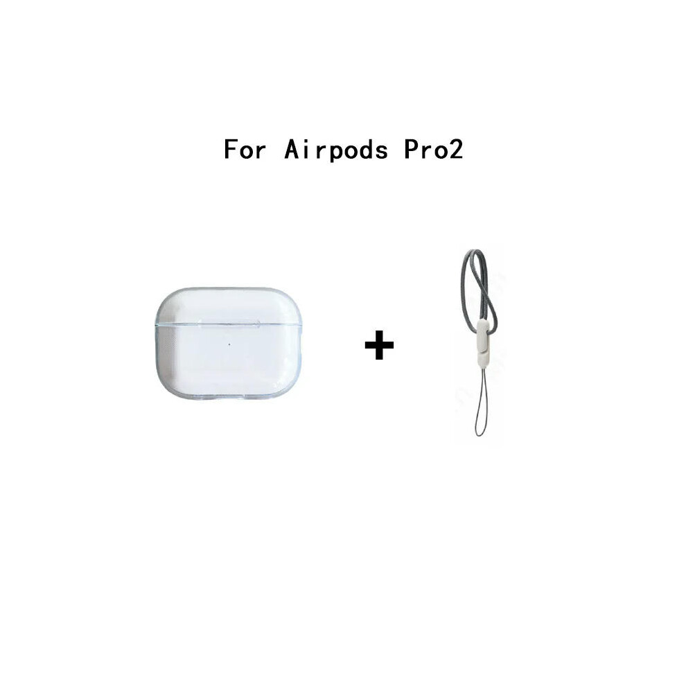 (For Airpods Pro2) Clear Case For AirPods 3 2 1 Pro Pro2 Transparent Soft TPU Wirelsss Headphones Protective Cover For Air Pods Pro 2 Earbuds Shell