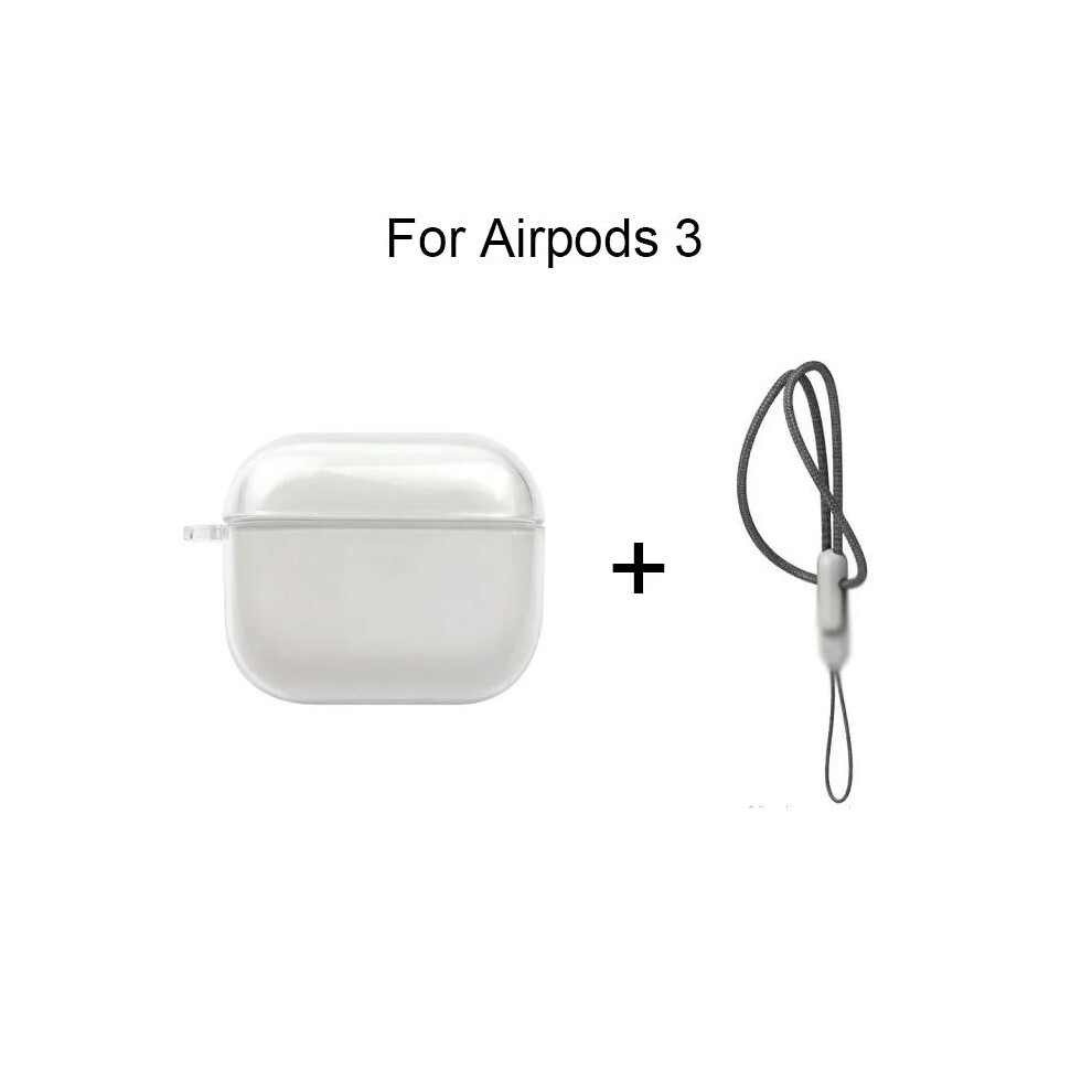 (For Airpods 3) Clear Case For AirPods 3 2 1 Pro Pro2 Transparent Soft TPU Wirelsss Headphones Protective Cover For Air Pods Pro 2 Earbuds Shell