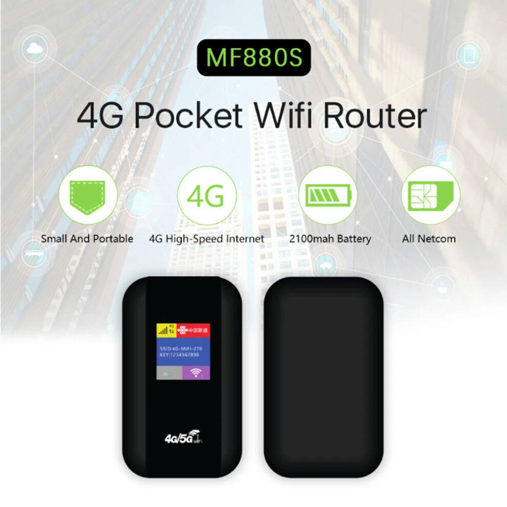 (H806 4G WiFi Router) 4G WIFI Router Card 4G LTE Wireless Router Mini Outdoor Hotspot Pocket Modem with Sim Card Slot Repeater Car Mobile Wifi Hotspot