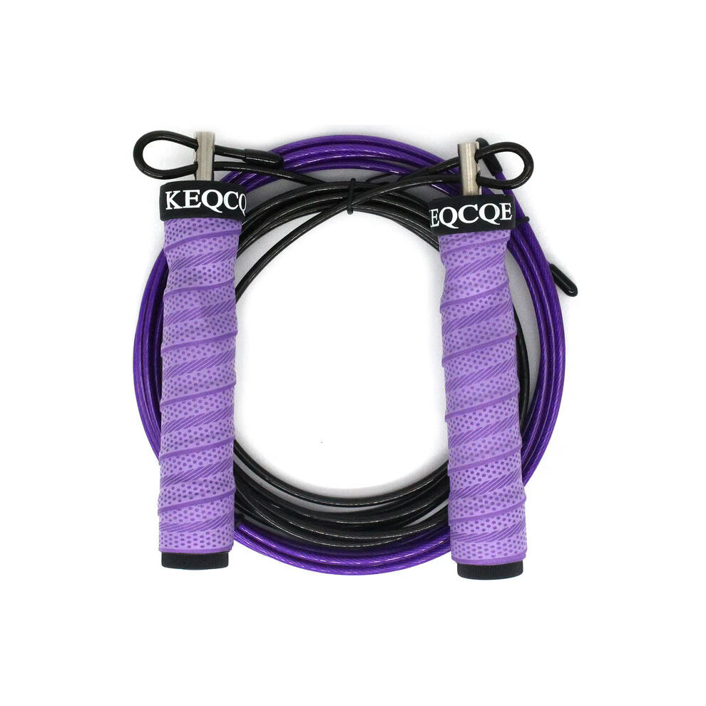 (PURPLE) Crossfit Jump Rope Skip Speed & Weighted Skipping Rope Fitness Rope Strength Training