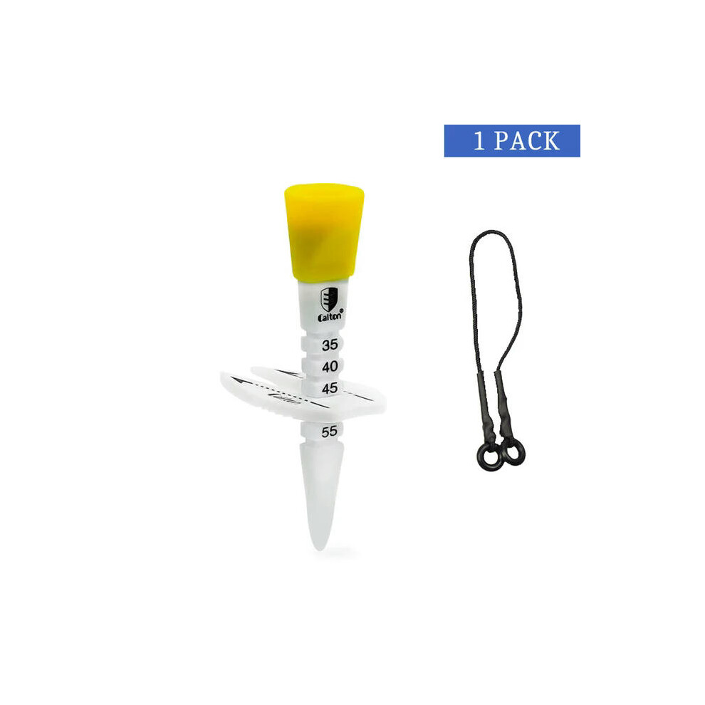 (1Pcs Tee Yellow) Golf Double Tee Step Down Golf Ball Holder 4 color Adjustable Height Golf Tees Plastic Golf Training Ball Stand Outdoor