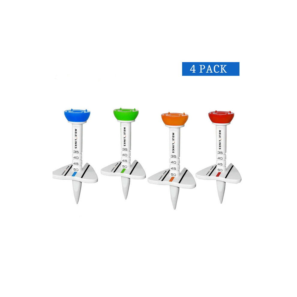 (4Pcs) Golf Double Tee Step Down Golf Ball Holder 4 color Adjustable Height Golf Tees Plastic Golf Training Ball Stand Outdoor