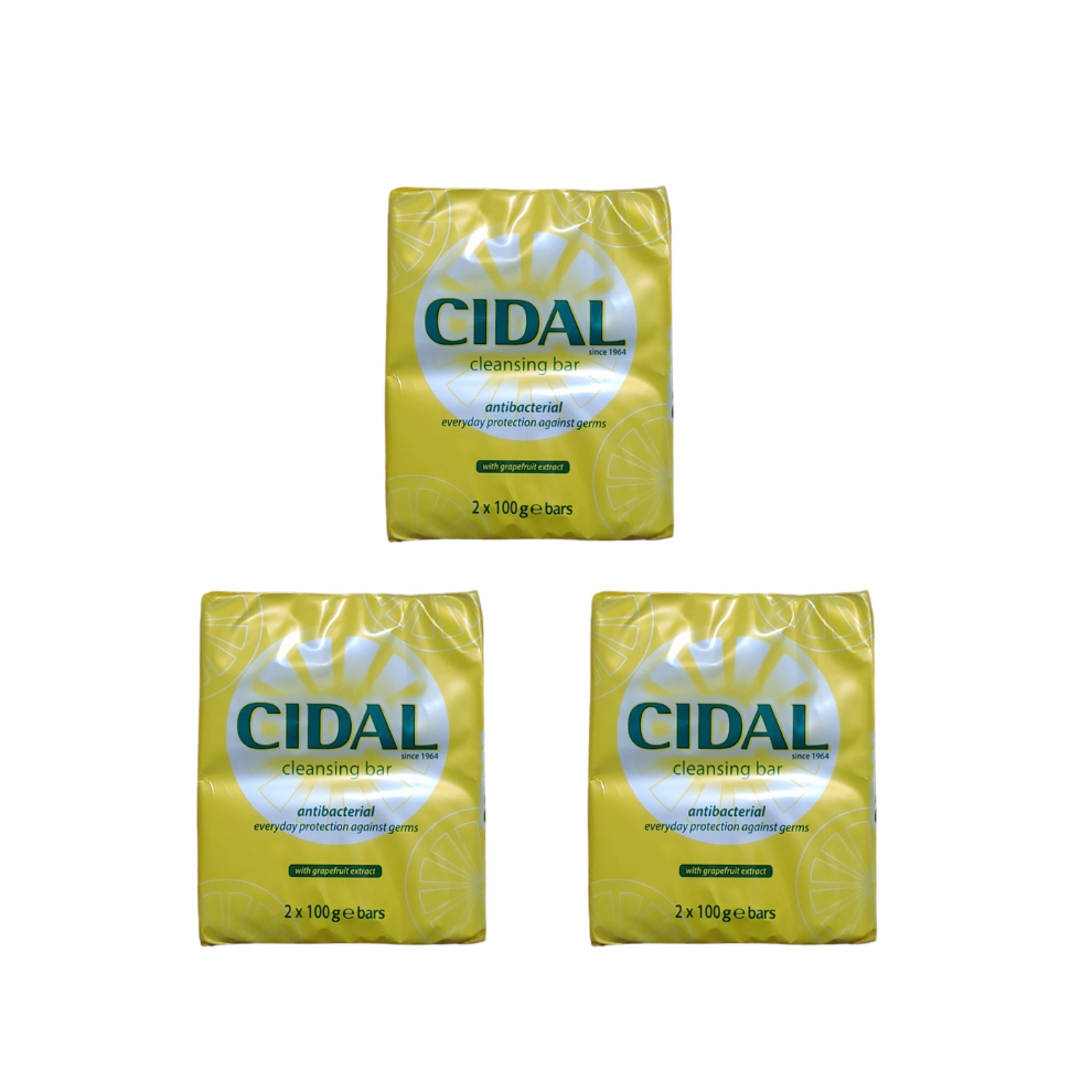 Cidal 6 X 100G Antibacterial Soap Cleansing Bar With Grapefruit Extract