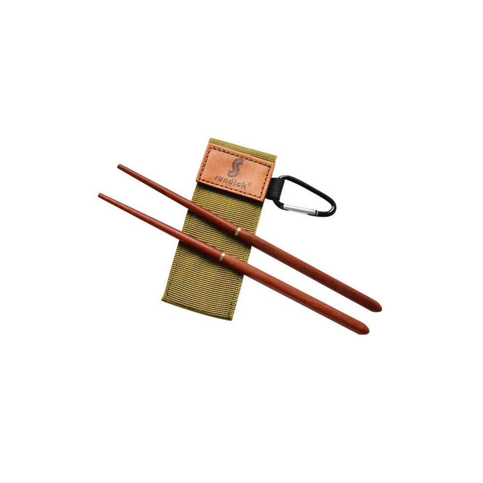 (A) 1 Pair Mahogany Folding Chopsticks Portable Outdoor Camping Picnic Travel Tableware Wooden Chopsticks Dinnerware