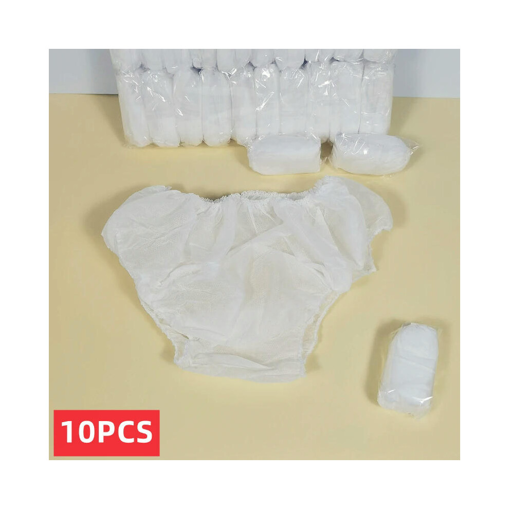 10PCS Non Woven Disposable Panties For Women Men Business Trips Spa Wash-Free Briefs Menstruation Underwear For Travel Hotel