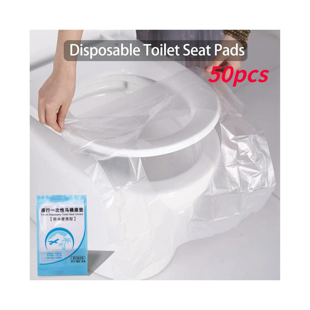 (30Pcs) 50 Pcs Portable Disposable Toilet Seat Cover Safety Travel Bathroom Toilet Paper Pad Bathroom Accessories Travel Goods