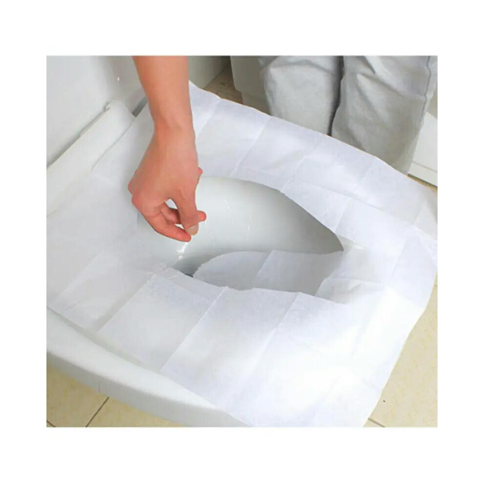 10pcs Travel Disposable Toilet Seat Cover Wc Mat 100% Waterproof Toilet Paper Pad Bathroom Accessories