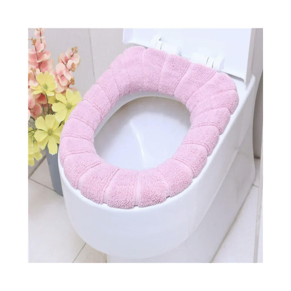 (Blue 1PC) 20PCS Toilet Seat Cushion Household Winter Thickened Plush Toilet Seat Cushion Toilet Seat Warmer Seat Cushion Toilet Seat Cover