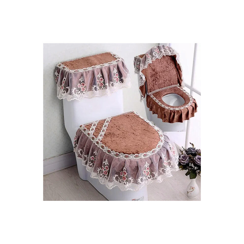 (15) Toilet Seat Cushion 3pcs Set Universal Antibacterial Seat Cushion Zipper Type Detachable Washable Seat Cover Toilet Cushion