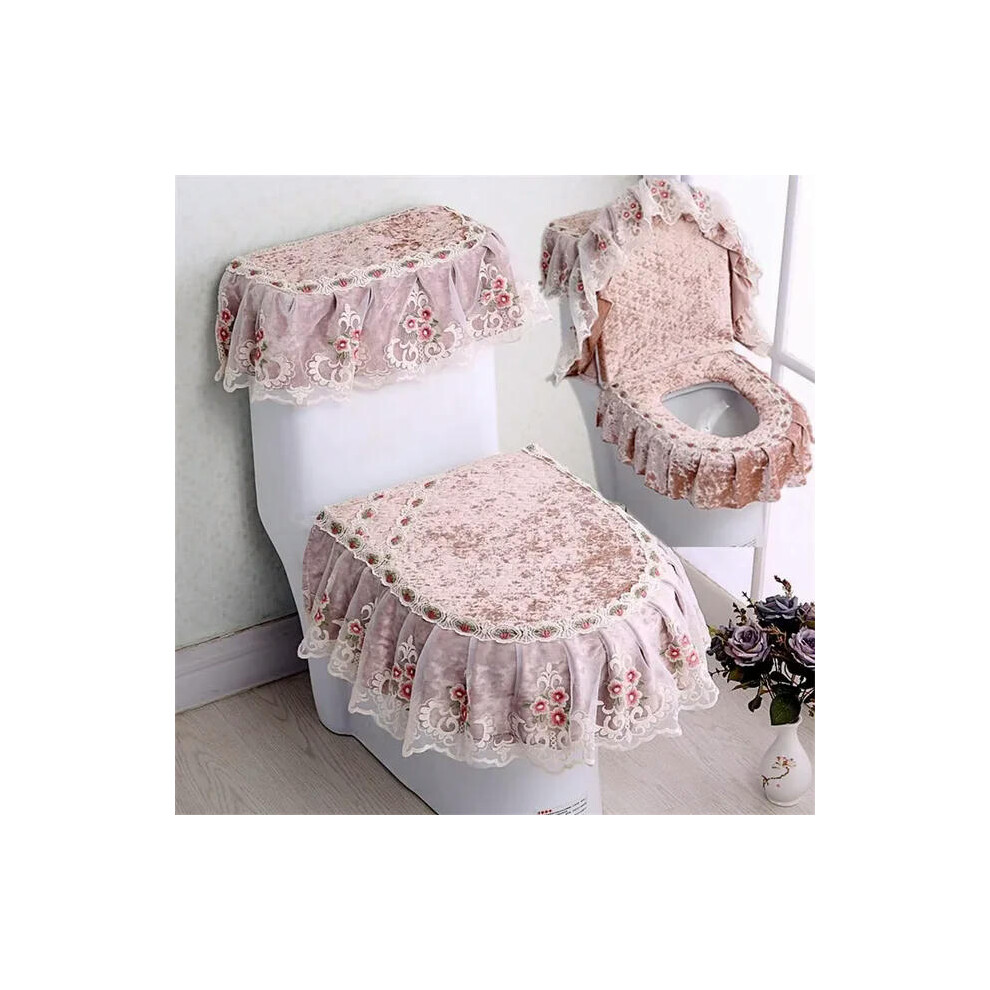 (16) Toilet Seat Cushion 3pcs Set Universal Antibacterial Seat Cushion Zipper Type Detachable Washable Seat Cover Toilet Cushion