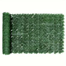 (Dark Green (1m×3m)) Artificial Ivy Fence Screen - Privacy Trellis Roll for Balcony