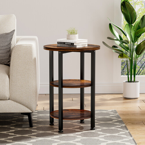 Living And Home Vintage Wooden Side Table 1