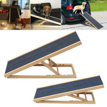(100cm(4 Height Adjustable)) Folding Dog Ramp, Safety Ramps with Non-slip Surface, Height Adjustable, Lightweight Portable Pet Ramp for Cars, Trucks and SUV