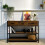 Living And Home Vintage Console Table with Drawers and Shelves 2