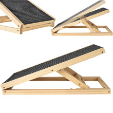 (70cm(2 Height Adjustable)) Dog Sofa Ramp Dog Ramp Cat Ramp Dog Stairs for Bed Non Slip Height Adjustable Solid Wooden Pet Ladder