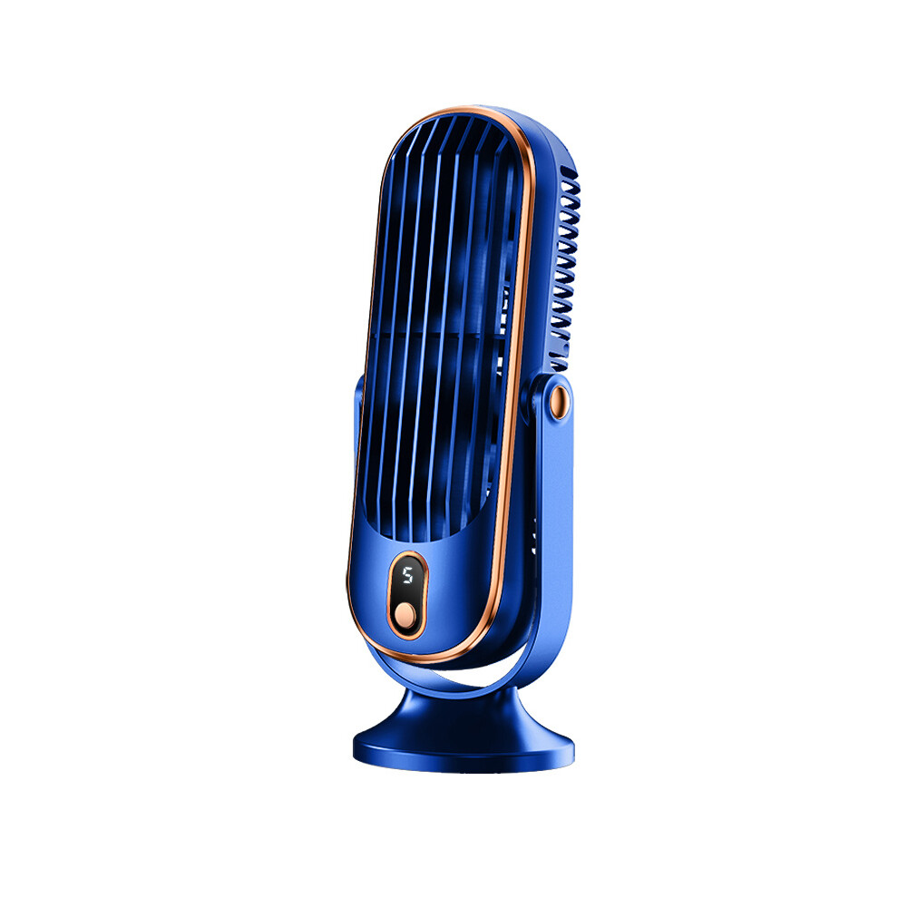 (Blue) Quiet Portable Fan for Bedroom - Mini Electric Table Fan for Desk - Perfect for Sleeping, Studying, and Working - Provides Cool Air