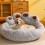 Calming Donut Dog Bed - Soft Faux Fur Cat Bed - Machine Washable 7