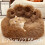 Calming Donut Dog Bed - Soft Faux Fur Cat Bed - Machine Washable 1