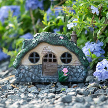 (1pc) 1pc Solar Fairy Garden House Statue Lights