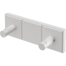 Croydex Portland Double Robe Hook White Pine Wall Mount 70x198x65cm WA992822SD
