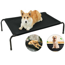 (S:75*47*15CM) Elevated Dog Bed Heavy Duty Pet Puppy Cat Mesh Camping Cool Cot for Indoor Outdoor Waterproof