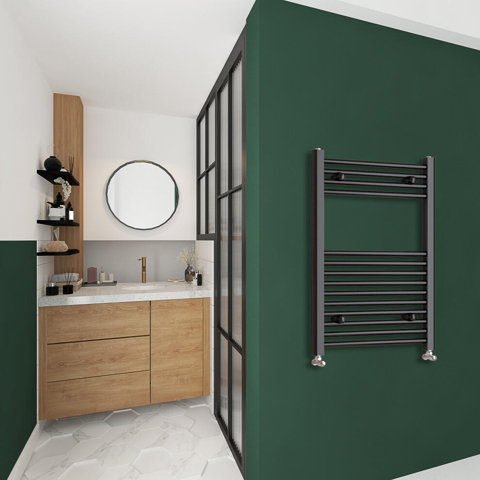 Clearance Sale Straight Bathroom Radiator Black 800x600mm