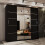(Black, 203) Dubna Double Mirror Sliding Door Wardrobe 3