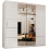 (White, 203) Dubna Double Mirror Sliding Door Wardrobe 1