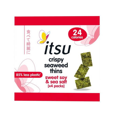 Itsu Seaweed Thins Sweet Soy & Sea Salt Multipack Trayless 4 x 5g