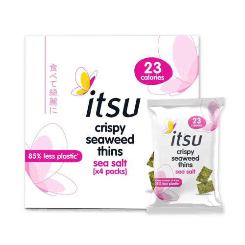 Itsu Crispy Seaweed Thins Sea Salt Multipack Trayless 4 x 5g