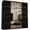 (Black, 120) Dubna Double Mirror Sliding Door Wardrobe 1