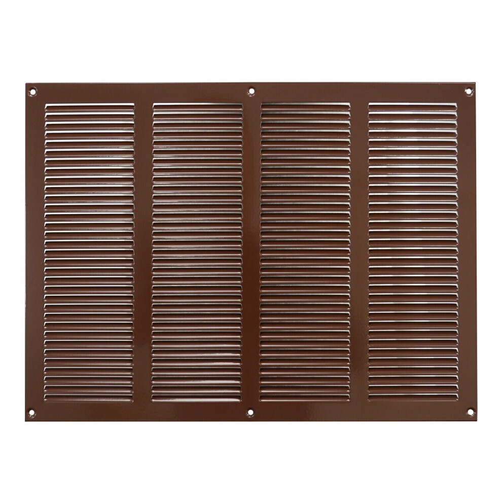 Brown Metal Air Vent Grille 400Mm X 300Mm 5056517972526