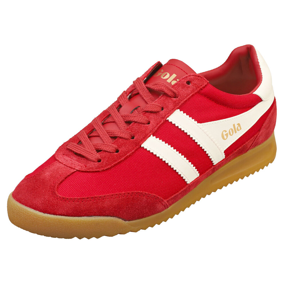 (10) Gola Tornado Mens Fashion Trainers In Red Off White