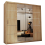 (OAK, 150) Dubna Double Mirror Sliding Door Wardrobe 1
