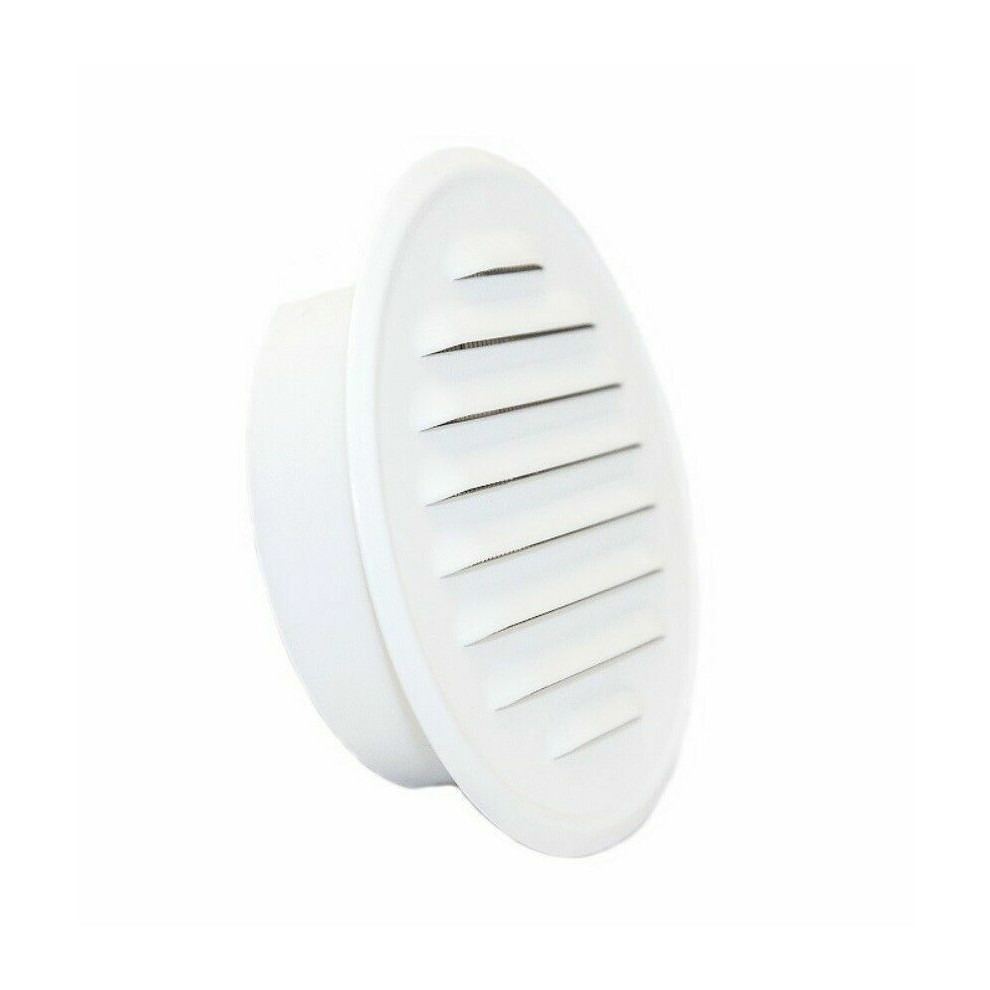 100Mm Metal White Round Air Vent Grille 5056517972618