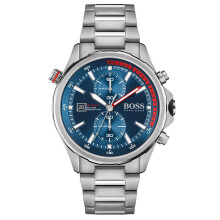 HUGO BOSS WATCH 1513823 Mens Watch Wristwatch Blue Dial Chronograph