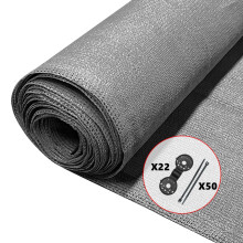 VOUNOT 1x10m Privacy Netting 150 g/m² HDPE Shading Net, 85% Shading Rate, Grey