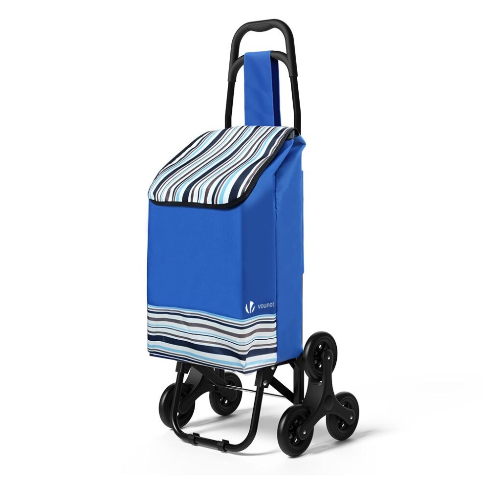 ‎Vounot Vounot 6 Wheels Stair Climbing Shopping Trolley, 32L Blue