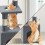 Vounot VOUNOT Cat Tree 88cm with Rope Scratching Platform, Grey 6