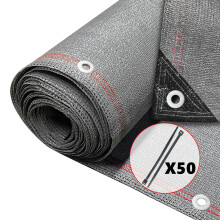VOUNOT 1.5x10m Privacy Netting 230 g/m² HDPE Shading Net, 95% Shading Rate, Grey