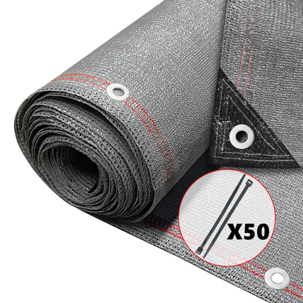 Vounot 1.5X10m Privacy Netting 230 G/M² Hdpe Shading Net, 95% Shading Rate, Grey