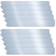 VOUNOT Galvanised Steel Lawn Edging, Metal Garden Edging Landscape Border, 100 x 18 cm, 10pcs