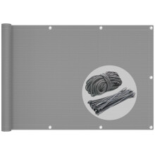 VOUNOT Balcony Privacy Screen, HDPE Balcony Cover, 90x500cm Grey