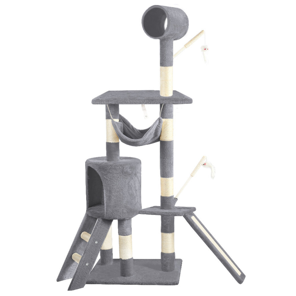 Vounot Cat Tree Tower, Cat Condo With Sisal Scratching Post, Xxl Grey