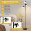 Casart Modern 3-Light LED Floor Lamp Rotary Dimmer Switch W/ 3 Angle 5