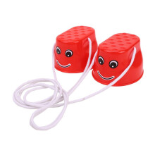 (Red) 2pcs/set Kids Balance Training Jumping Stilts Toys Outdoor Game Balance Shoes